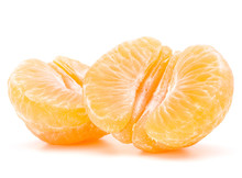 Peeled Tangerine Or Mandarin Fruit Half
