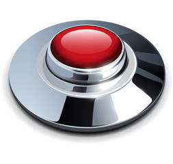 Poster - Red chrome button