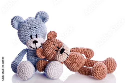 Obraz w ramie couple of teddy bear relationship in love