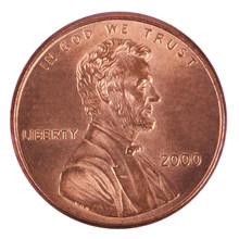 Isolated Penny - Heads Frontal