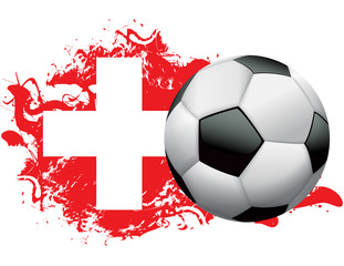 Wall Mural - Switzerland Soccer Grunge Design