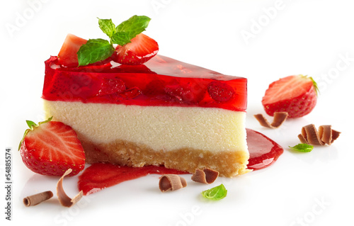 Naklejka dekoracyjna strawberry cheesecake