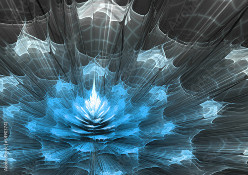 Naklejka - mata magnetyczna na lodówkę Abstract fractal flower