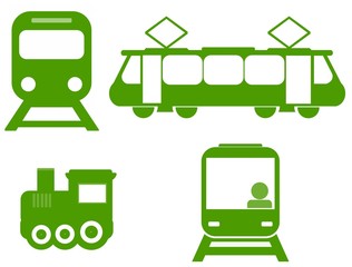 Aufkleber - Trains en 4 icônes	