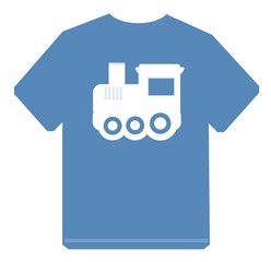 Poster - Locomotive sur un t-shirt