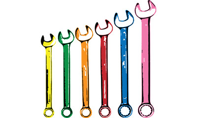 Wrench colorful