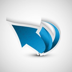 Wall Mural - Shiny blue colorful arrow background vector
