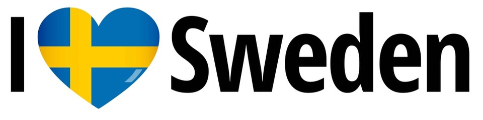 Sticker - I love Sweden