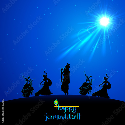 Fotografía Lord Krishna doing Rash Leela in Janmasthami