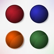 © plisman - Color set of round blank buttons