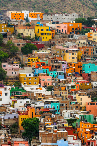 Nowoczesny obraz na płótnie Colorful Houses of Guanajuato