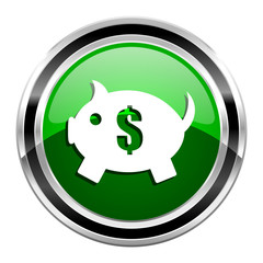 Poster - piggy bank icon