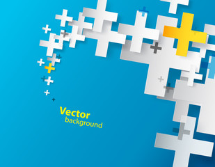 Wall Mural - abstract background created with plus sign.