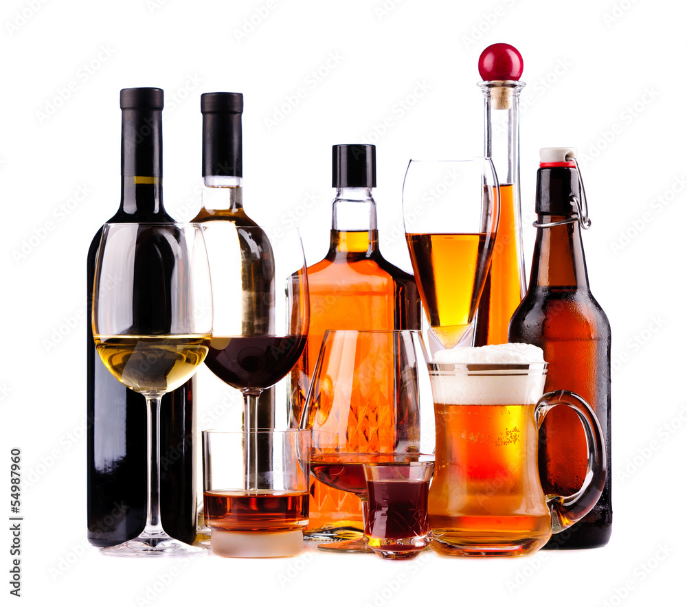 Different alcoholic drinks - obrazy, fototapety, plakaty 
