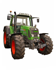 Green farm  tractor