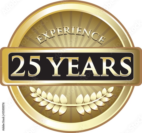 Poster Twenty Five Years Experience Pure Gold Award