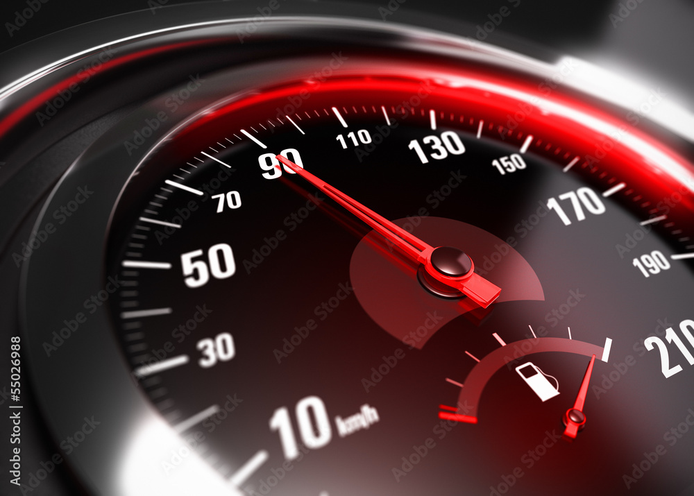 Speed Spared Reducing Speed Safe Driving Concept Stock Illustration | Adobe Stock