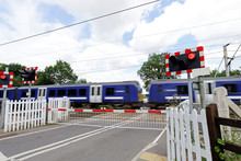 Level Crossing With Train
