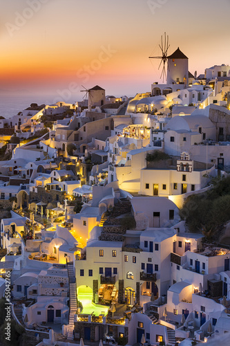 Naklejka - mata magnetyczna na lodówkę Santorini island (Thira), Greece