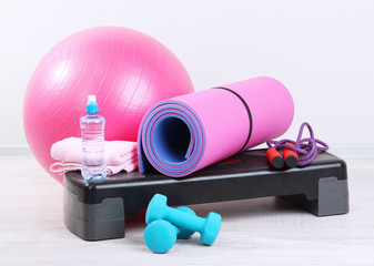 Sticker - Different tools for fitness in room