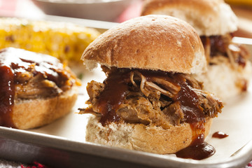 Wall Mural - Smoked Barbecue Pulled Pork Sliders