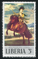 Wall Mural - Prince Balthasar Carlos on horseback by Diego Velasquez