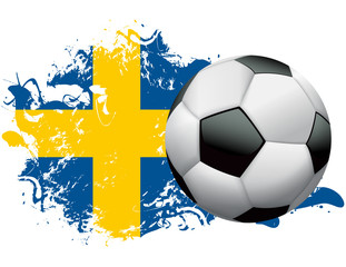 Wall Mural - Sweden Soccer Grunge Design