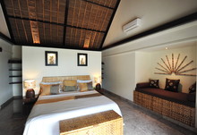 Interior Of Luxury Tropical Villa / Bedroom