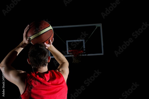 Foto-Stoffbanner - basketball player in action (von .shock)