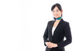 © taka - asian businesswoman on white background