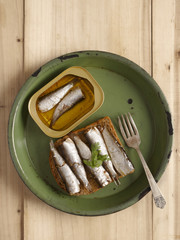 Wall Mural - sardine sandwich