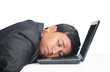 © SBM Creatives - Indian Businessman Sleeping over the laptop