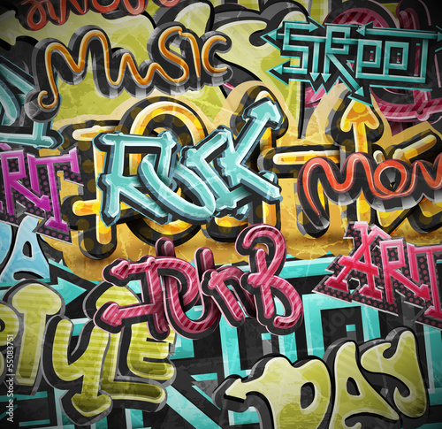 Obraz w ramie Graffiti grunge background