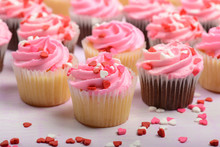 Pink Valentines Day Cupcakes