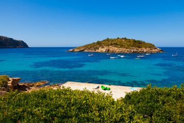 Wall Mural - Pantaleu Island in Gemec Cove, San Telmo, Mallorca