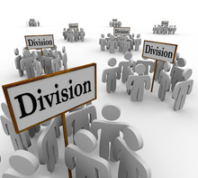 Division Signs Teams People Workers Divided Departments