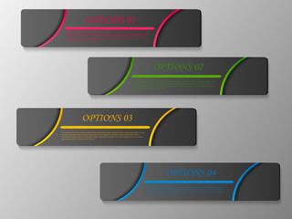 Aufkleber - Set colorful banners