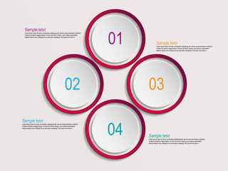 Aufkleber - Abstract 3d Circles infographics