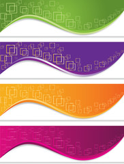 Wall Mural - banner set with geometric forms