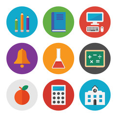 Poster - education icons set