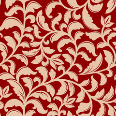 Poster - Seamless pattern with retro flowers
