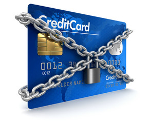 Poster - Credit Card and lock (clipping path included)