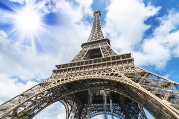 Wall Mural - The Tower Eiffel, view from below