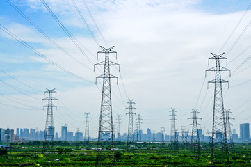 tall power lines