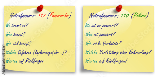 die 5 W - fragen der Polizei & Feuerwehr – Stock-Vektorgrafik | Adobe Stock