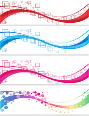 Wall Mural - abstract banner set