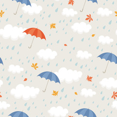 Poster - seamless pattern – it's autumn