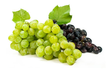 Wall Mural - bunch of ripe green and red grapes