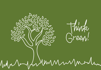 Wall Mural - think green