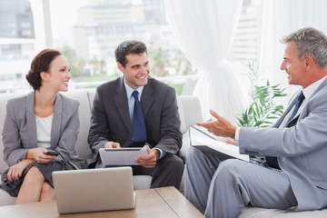 Business people having a meeting